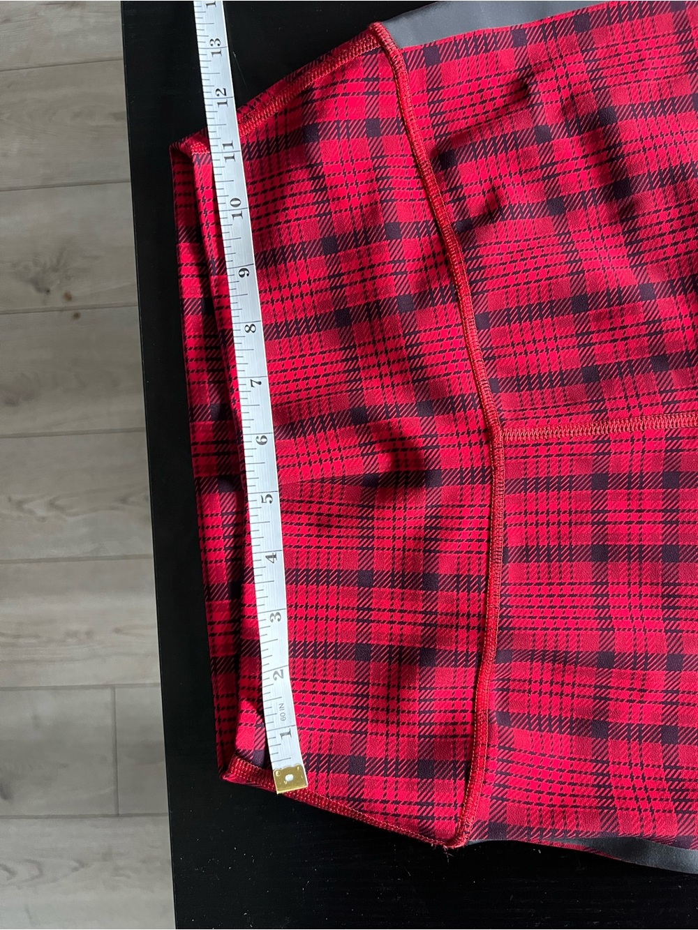 VTG ALO Yoga red plaid reflective work out leggings size S/M - Picture 2 of 6